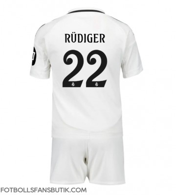 Real Madrid Antonio Rudiger #22 Replika Hemmatröja Barn 2024-25 Kortärmad (+ Korta byxor)